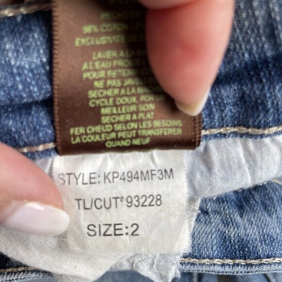 Kut from the Kloth Low Rise Jeans Womens 2 Blue Denim Katy Straight Stretch Y2K - Picture 9 of 12